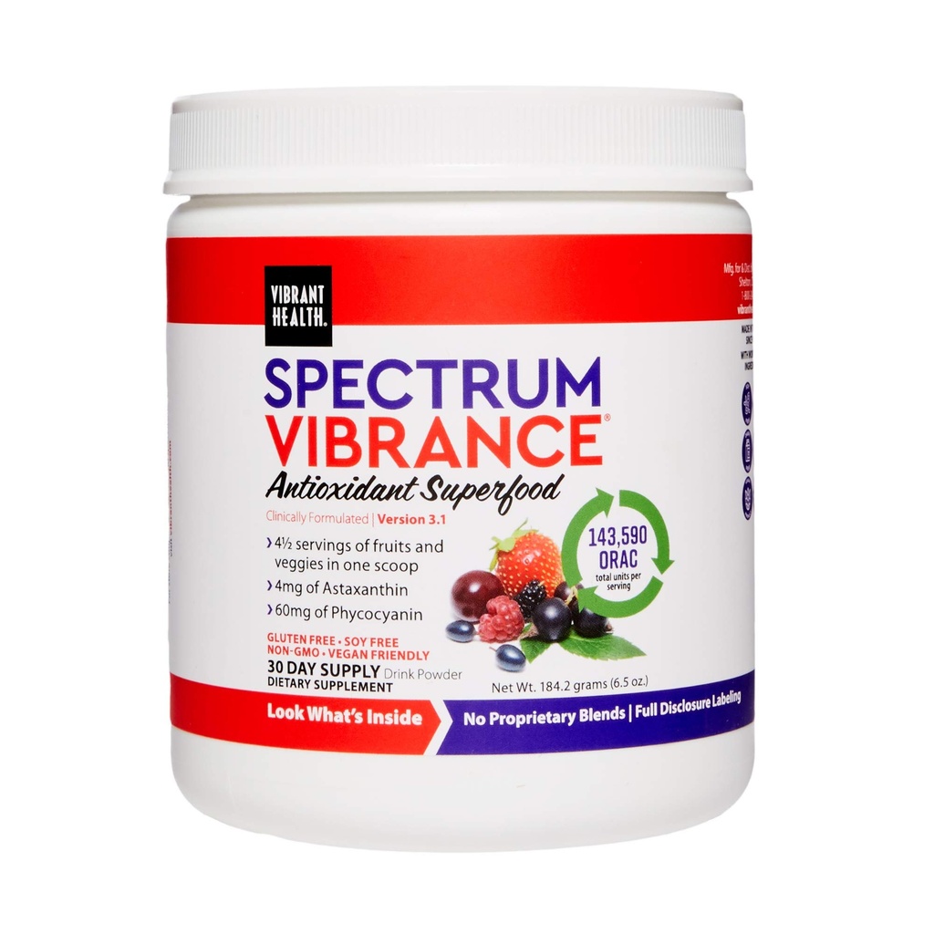 Vibrant Health, Spectrum Vibrance, Vegan Antioksi Superfood Toz, 30 Hizmet (FFP)