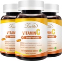 Lovita Vitamin C 1000 mg with Bioflavonoids & Rose HIPS, Timed Release, High Potency, Support Boost Health Immune Function, 120 Vegetarian Tabletler 4 Ay Supply (Pazar 3)