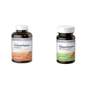 American Health Papaya Digestive Enzyme Chewable Tabletler Sche - Original 600 Count and with Chlorophyll 100 Count