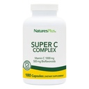 NaturesPlus Super C Kompleksi - 180 Capsules - 1000 mg C + 500 mg Bioflavonoyak - Vegan, Gluten Free - 90 Hizmetler