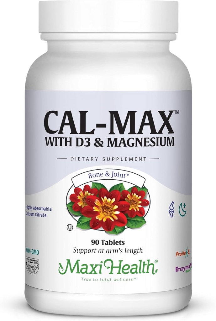 Vitamin D3 (400 IU) ve Magnezyum (750 mg) ile silikon 1000 mg - Kemik, Dişler, Ortak Destek - Erkekler ve Kadınlar için 90 Tablet - 90 Tablet