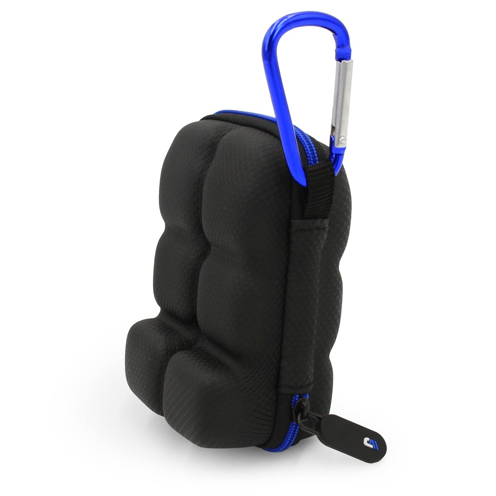 CASEMATIX Asthma Inhaler Holder Case Fits Two Standard Recovery Inhalers With Eye and Clip On Foods Carabiner, Asthma Case Only Only