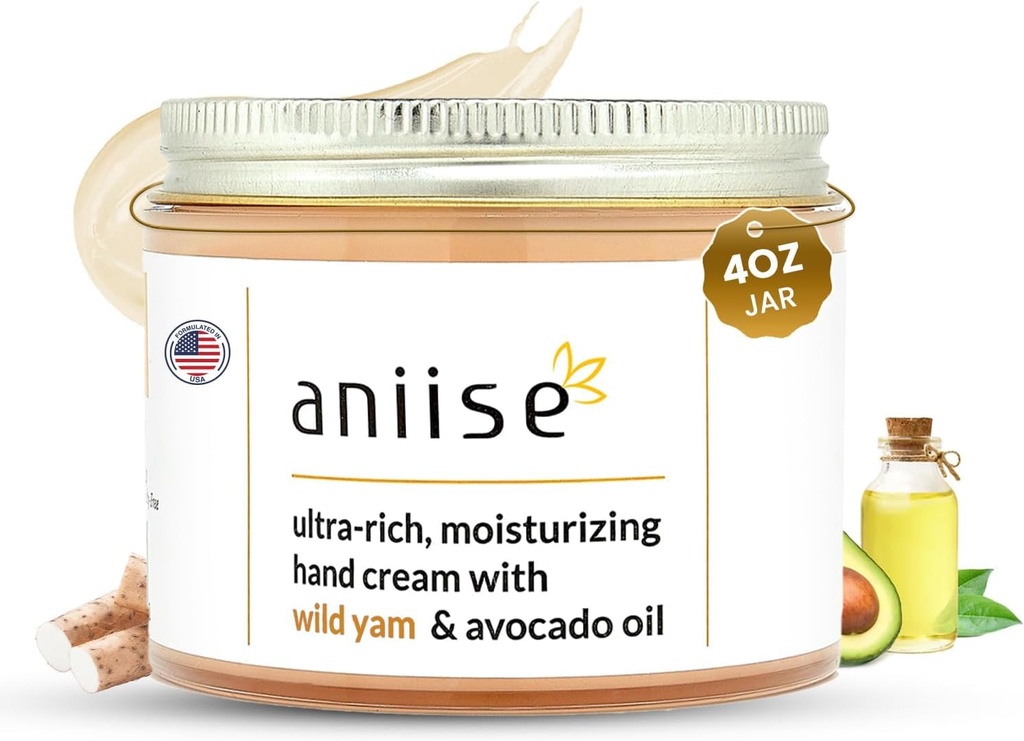 Vahşi Yam El Kremi Aokado Yağı ile - Yumuşak, Parlak, Genç Eller için Krema - Kuruness - Vegan, Cruelty-Free - 4 fl oz (120 mL)