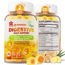 LILICARE Ginger Chews Gummies for Nausea & Digestive Support, Stomach Relief, Sugar Free with Turmeric,Odorless Garlic, Quercetin, Vitamin D3,Digestive Supplements for Occasional Bloating & Gas, 2Pack