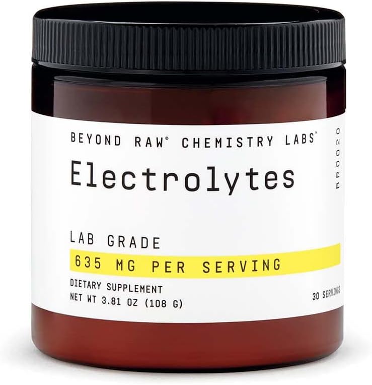 BEYOND RAW Kimya Laboratuvarları Elektrolytes Toz, Lab Grade, Gluten Free, Sugar Free Electrolyte Drink Mix, Supports Performance and Hydration, 30 Serviss