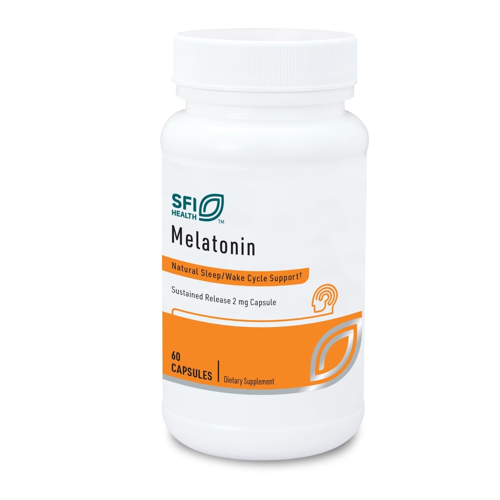 Klaire Labs SFI Health Melatonin-SR - Sustain 2 mg Capsules - Erkekler ve Kadınlar için Uyku Desteği (60 Capsules)