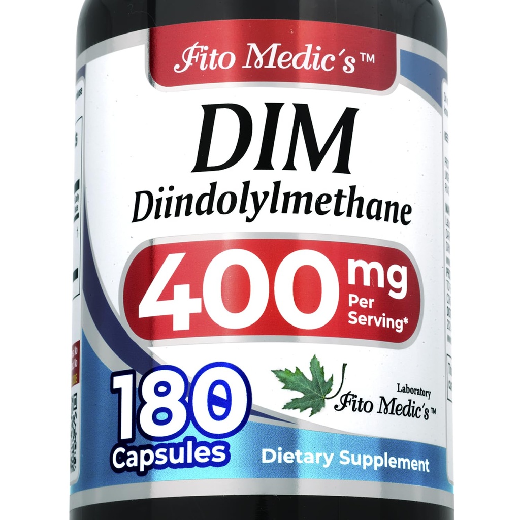 FITO MEDIC'S Lab | dim Supplement |180 Capsules |400 mg | dim | diindolylmethane | dim Tamam 400 mg | Ultra yüksek Aborpsiyon.