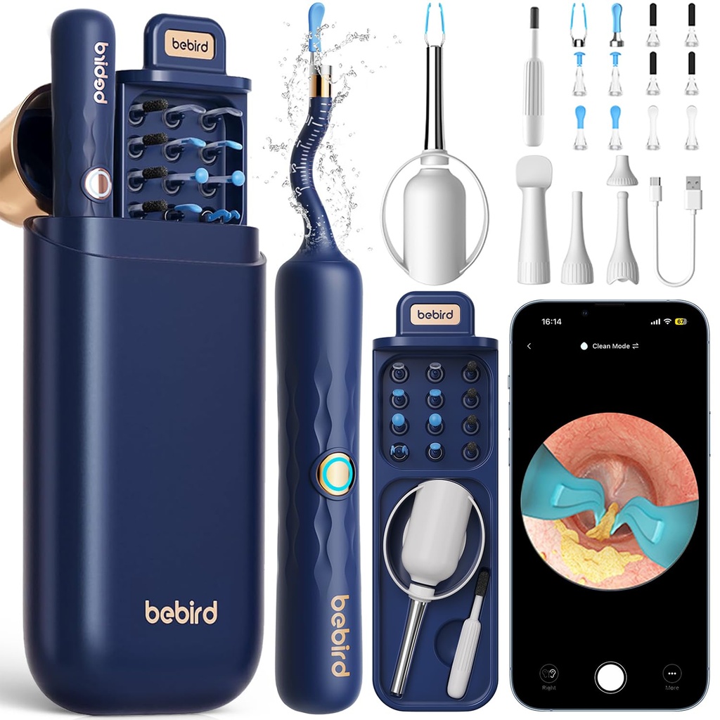 Bebird Earsight Plus D39R Ear Wax Removal Tool Camera, FSA HSA Eable Materials, Ear Clean Ear Pick Tweezers Wax Taker, Ear Temizlik Kit for Family