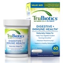 TruBiotics & Immune Health, Supports Regularity & Helps Relieve Abdominal Discomfort, Gas & Bloating, 2 Klinik olarak Studied Probiyotik Strains, Plus Prebiyotiks, 60 Capsules