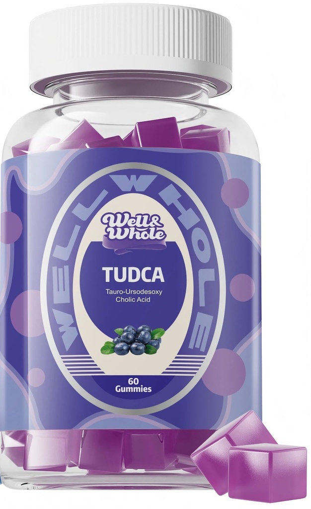 Well & Whole Bile Salts Supplement TUDCA Gummies 1000 mg + Süt Butle 500 mg - Klinik olarak Studied Liver Support for Detox & Digestion - Vegan, Non-GMO - 60 Count s