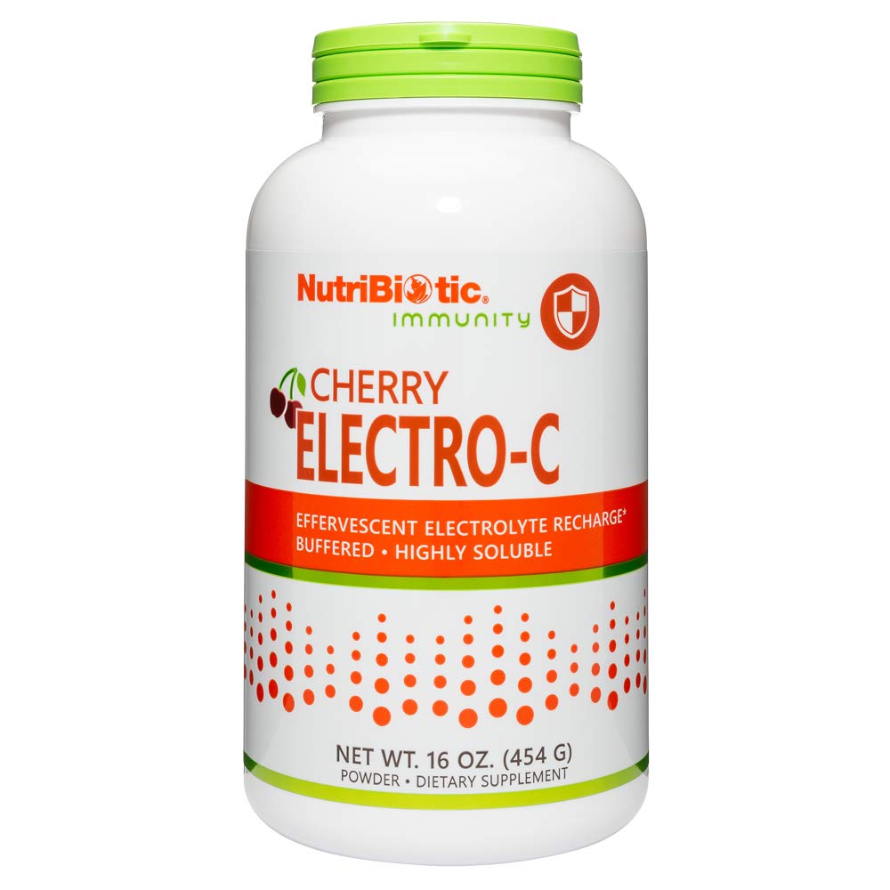 NutriBiotic - Cherry Electro-C Vitamin C & Elektrolyte Toz, 16 Oz | 850 Mg Vitamin C Sürekli Recharge | Buffered & Highly ► Free-GMO & Gluten Free