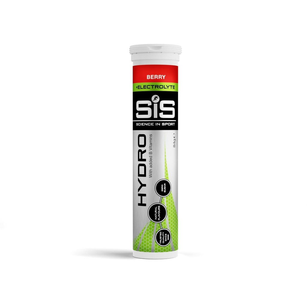 Sport SIS Electrolyte Tabletleri, Karbonated Electrolyte Drink Tabletleri, On-Go Low Sugar Electrolytes, Hydrating Effervescent Tabletleri Koşu, Bisiklet, Berry - 20 Tablet - 1 Pack