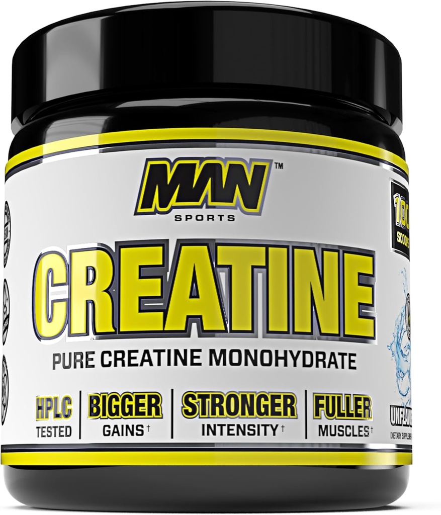 Man Sports 100% Saf Kretine Monohidrat Toz, Neutral, 500 Gram - 100 Hizmet