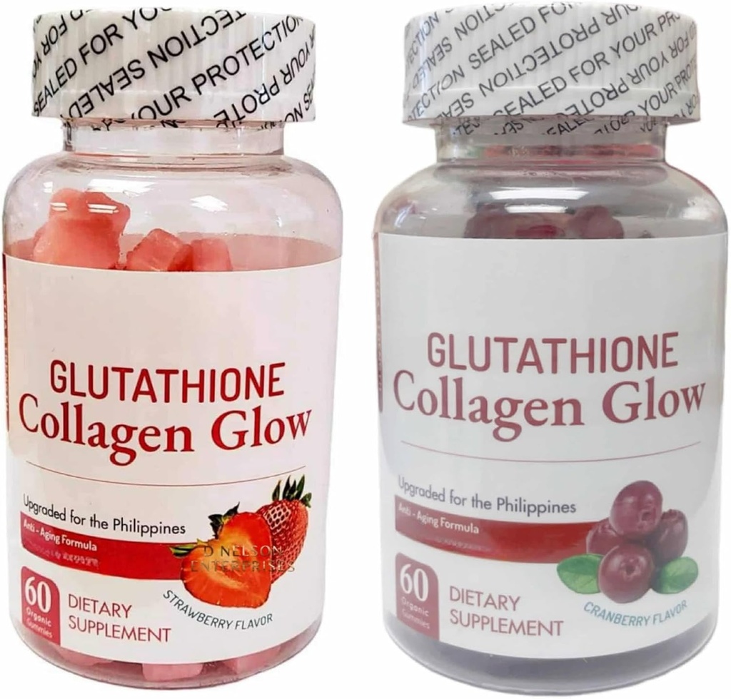 Genric Nature Glow Glutathione Collagen - Strawberry & Cranberry Flavor Sche, 60 Chewable Gummies Every