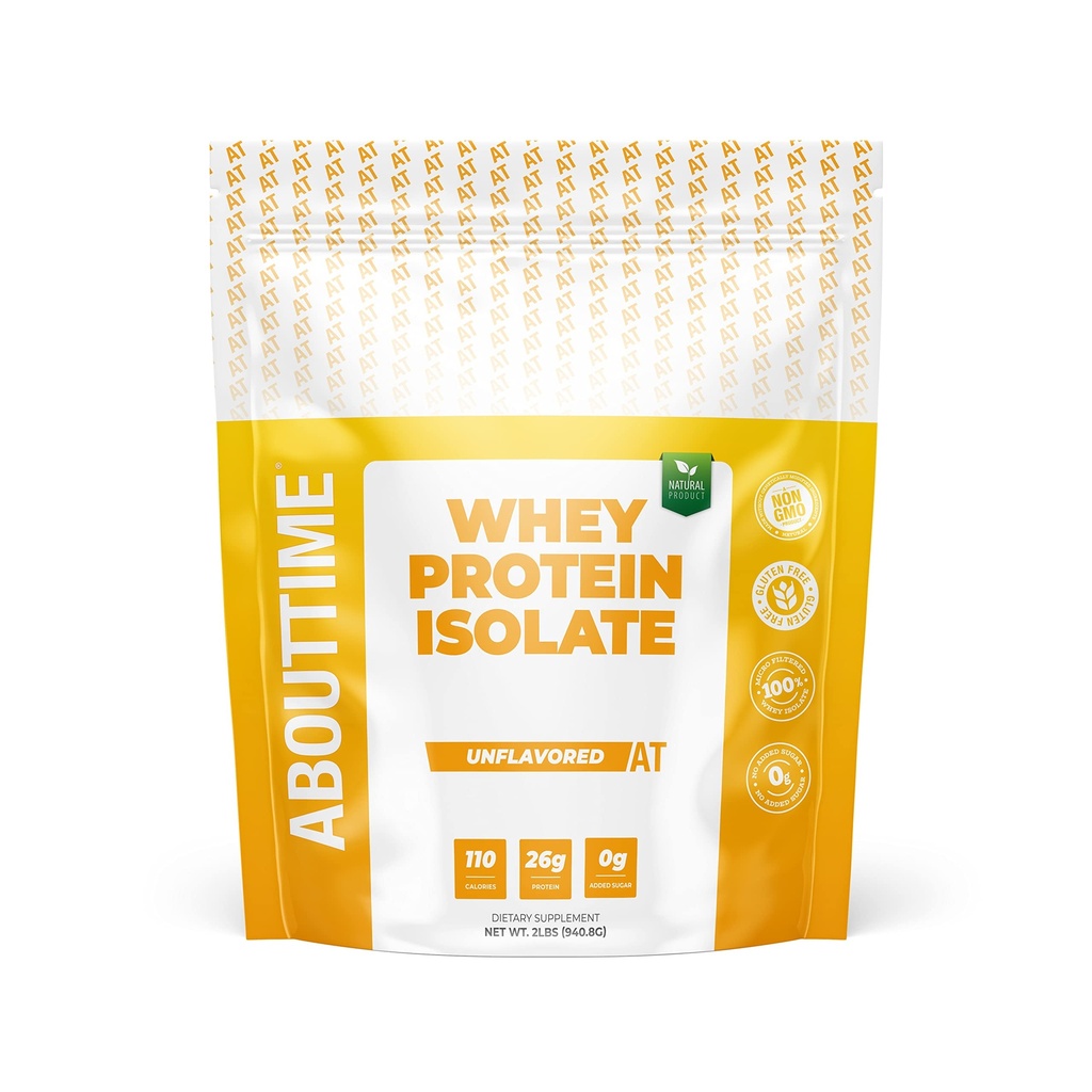 Time Unflavored Whey Protein Isolate Toz 26g, Natural Materialss, Non-GMO, Gluten-Free, Lactose-Free, No Yapay Sweeteners, Low Carb, 32 Hizmet