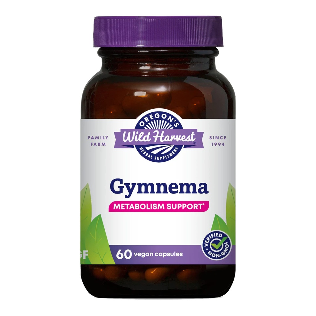 Oregon'un Wild Harvest Gymnema Herbal Supplement Vegan Capsules, 60 Kont