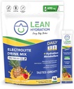 Lean Hydration Daily Electrolyte Packets Drink Mix | Zero Calories, Zero Sugar artı Vitamins, Minerals & More | 16 ct (Pineapple Mango)