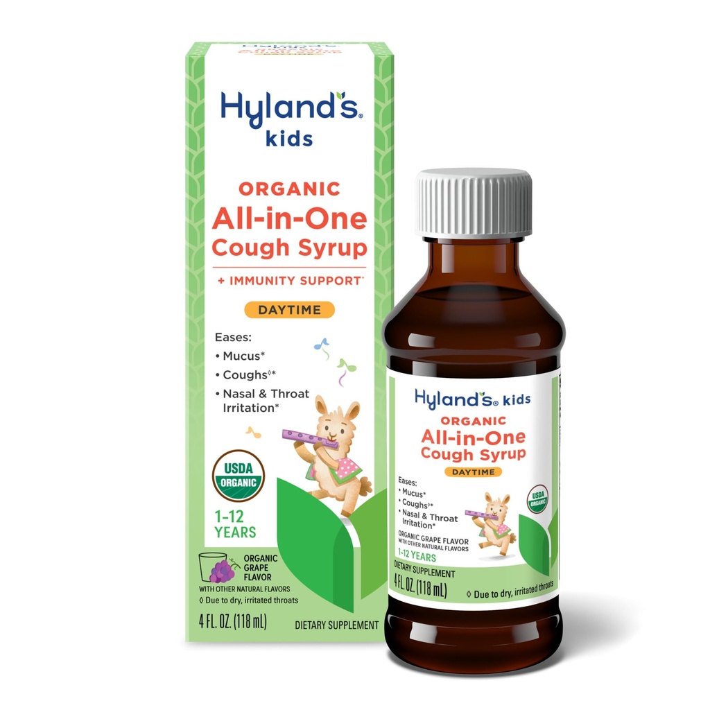 Hyland's Kids Organic All in One Cough Syrup Daytime - Grape