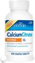 21st Century Food Citrate Petites + D3 Kaplamalar - 200 Tablet, 3 Paket