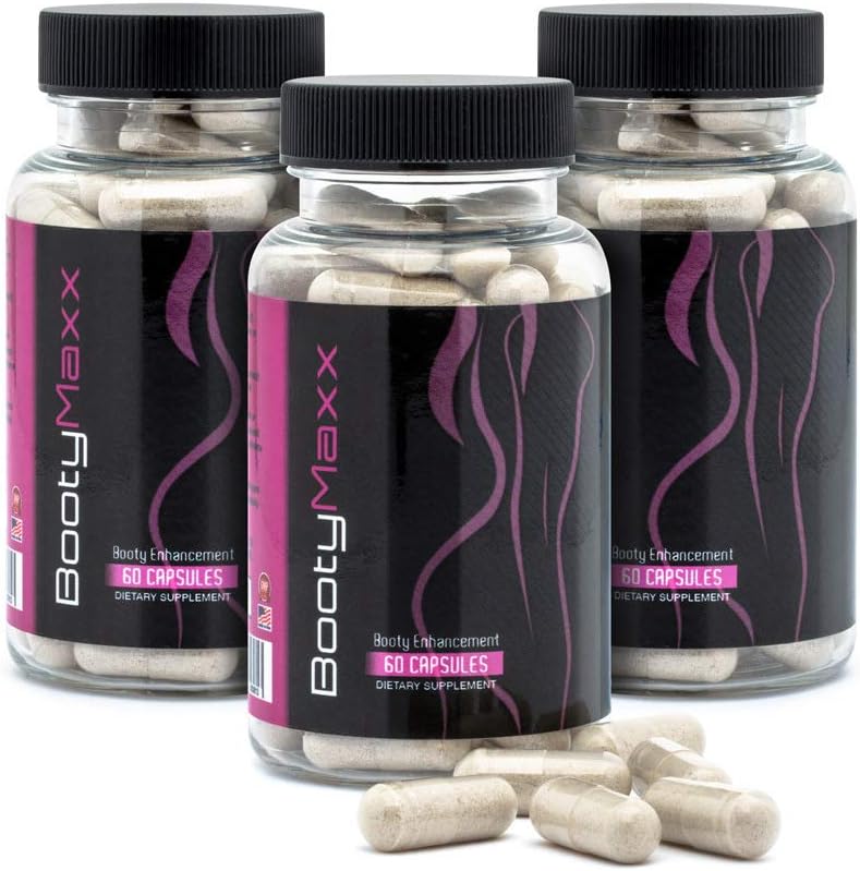 Booty Maxx Pills, Kadınlar ve Erkekler için Supplements, Curves, Butt Formula with Materialss, The Original Booty Brand.