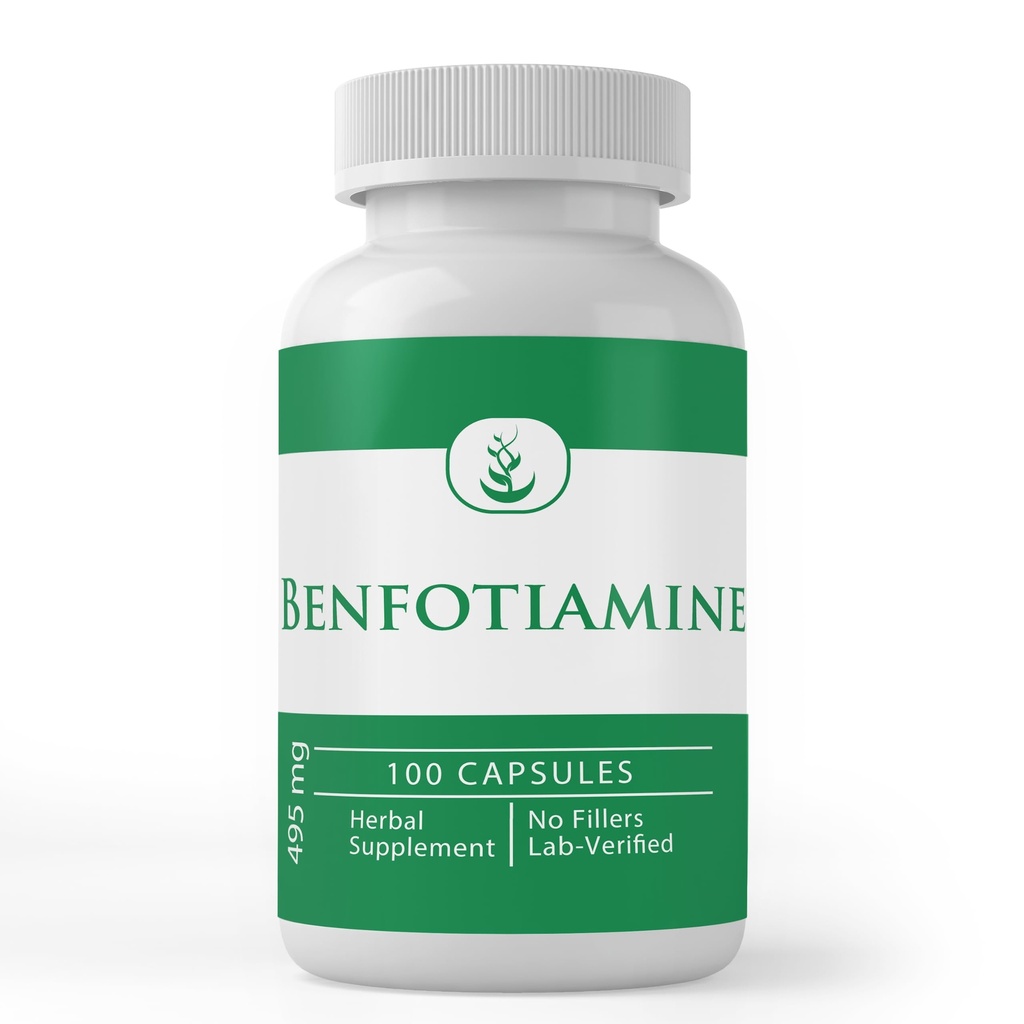 PURE ORIGINAL INGREDIENTS Benfotiamine, (100 Capsules) Her zaman Pure, No Wordss Or Fillers, Lab