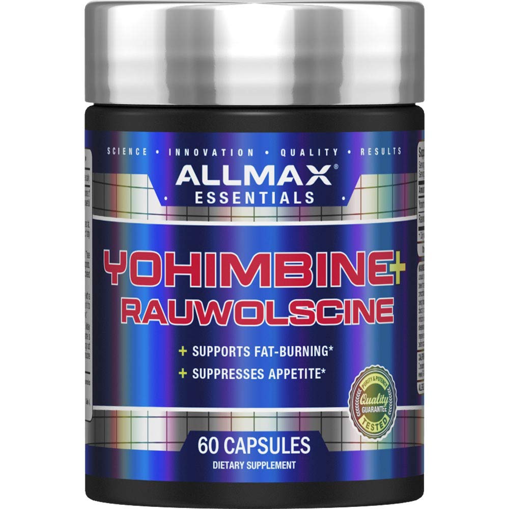ALLMAX Essentials YOHIMBINE + RAUWOLSCINE - 60 Capsules - Supports Fat Comb & Suppresses Appetite - 60 Hizmet