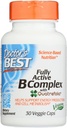 Doktor'un En İyi Tamamen Active B Kompleksi, Non-GMO, Gluten Free, Vegan, Soy Free, Supports Energy Production, 30 Veggie Caps