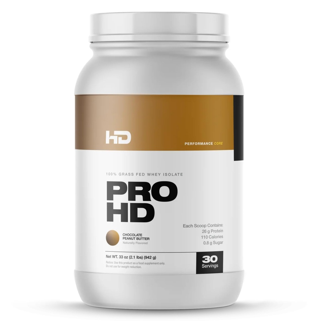 HD MUSCLE ProHD proteini |% Grass Fed Whey Isolate | 25g protein, 114 Calories, 0g Fat | Zero Fillers veya Amino Spiking | 30 Hizmet (Chotecolat Butter)