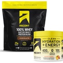 Yüzde 100 Whey protein Toz, Çikolata 4 lb & Hydration + Enerji Elektrolytes, Orange Mango 40 Hizmetler