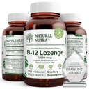 Doğal Nutra Vitamin B12 Tamam, Enerji Seviyelerini artırmak için yardımcı olur, Sağlıklı Nervous Sistem için Temel, Mood & mental Health'i geliştirmek için yardımcı olur, Cardiovascular System, 100 Lozenges