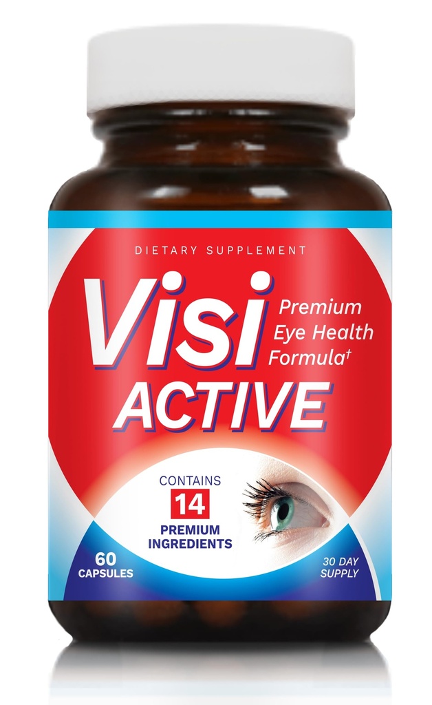 Vizyon Desteği Supplement - Eye Health Formula with L-Tartrate, Resveratrol, Blueberry Extract, Vitamins A, C, D & Materialss for Vision Support - 60 Capsules/Bottle - 1 Pack