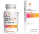 vH esass Probiyotiks with Prebiyotiks and Cranberry Feminine Health Supplement - 120 Capsules (544-36) & Prebiyotik PH Balanced Vaginal SupporiesBox, Original Version, 15 Count