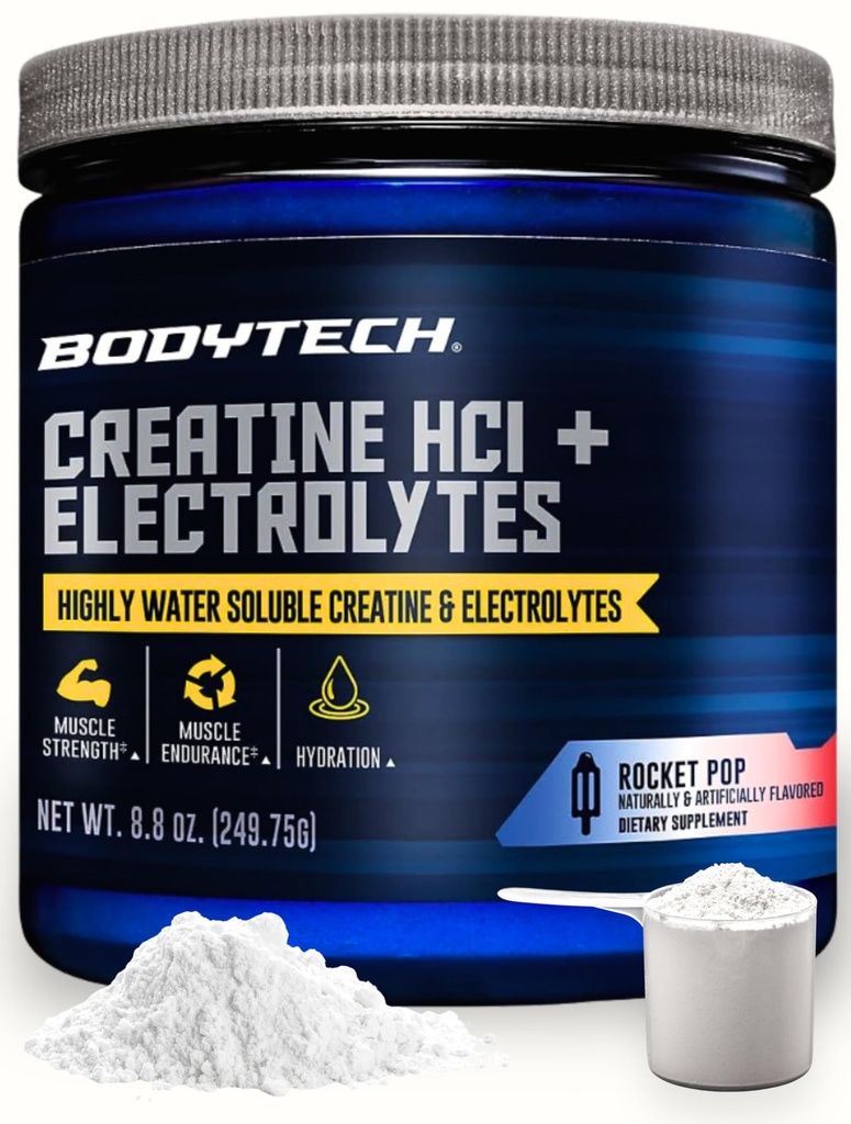 BODYTECH Tinatine HCl + Elektrolytes Toz Yüksek Su-plastik & Bio bir Rocket Pop (8.8 oz./75 Hizmet)