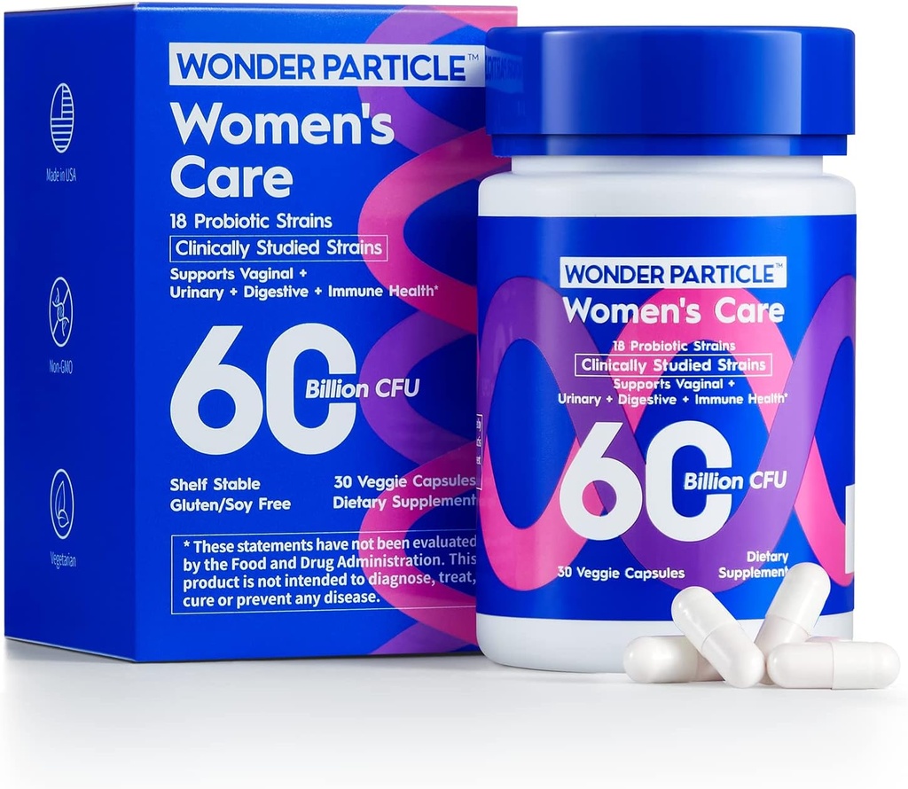 Prebiyotik ve Cranberry olan kadınlar için probiyotikler, 60 Milyar CFU, 18 Strains, Women's Daily Probiyotik, for Digestive Vaginal & UTI Health, Non-GMO, No Soy&Gluten, 30ct, No Soy&Gluten, 30ct