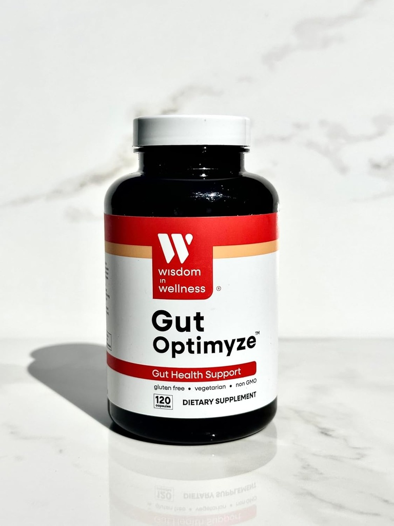Bilgelik Gut Optimyze - 120 Digestive Health Capsules - Gut Health için Vitaminler ve Probiyotikler - Erkekler ve Kadınlar için Tamam - Digestive Gut Health Pills - Sağlıklı Gut Probiyotikler