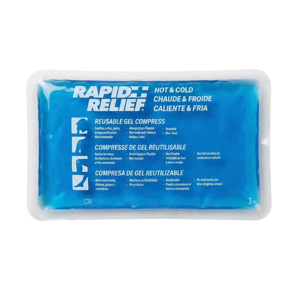 Hızlı Relief Reusable Hot & Cold Gel Compress with Contour-Gel 5 1/4x9-Inch Medium Cold Compress Blue Gel Buz Paketi Injuries