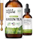 Vahşi ve Organik Yeşil Çay Ölçeği - Antioksi Supplement - Doğal Yeşil Çay Supplements w/Camelia Sinensis - Vegan, Sugar & Alkol-Free Tincture - 2 fl ozzz