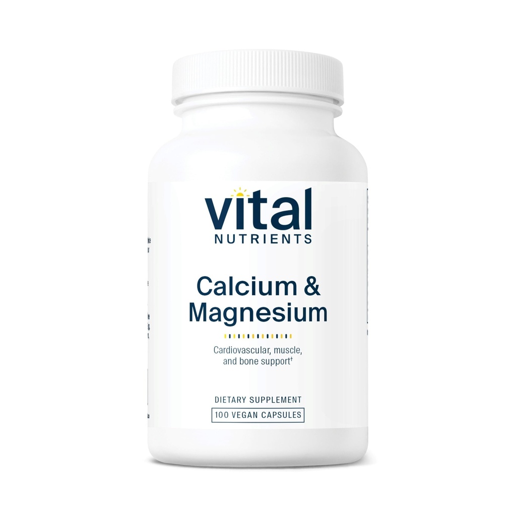 Vital Nutrientsuba & Magnezyum | Vegandis Supplement with Magnezyum | Support Bone Strength, Muscle, and Heart Health* | Gluten, Süt, Soy Free | Non-GMO | 100 Capsules