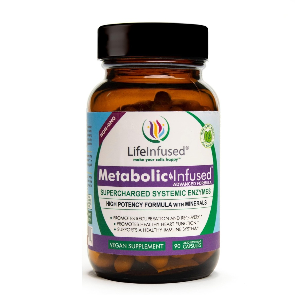 Life Infüzyon Metabolic Infüzyon - Premium 11 Sistemik Enzymes & 72 Key Minerals for Optimal Bodily Functions and Health Immune System - Vegan Onaylandı - 90 Servisler