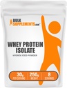BulkSupplements.com Whey Protein Isolate Toz - Unflavored Whey protein Toz, Beslenme Supplement - Gluten Free, 30g per Service, 250g (8.8 oz) (Pack of 1)