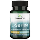 Swanson Ajipure L-Serine Pharmacecal USP Grade Yüksek Yüksek Yüksek Yüksek Sıcaklık Deri Asit Tamam Bilişsel Fonksiyonl Beyin Sağlığı 500 mg 60 Veggie Capsules