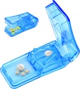 Küçük ve Tiny Pills için Pillhangter En İyi Pill XS Splitter 1/2 Vitamins Pill Splitter Cuts with Shield Medical Tablet Doubles as a Pill Organizer