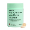 H-PROOF Vitamin İçerdiğiniz Herhangi Bir Zaman, Liver Health & Immunity Support with Electrolytes, Milk Thistle, and Vitamins B & C - 40 Chewable Tabletler (20 Hizmetler), Vegan, Black Cherry