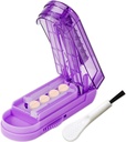 JohnBee Pill XS Küçük ve Tiny Pills için Splitter. Atıcı Pill Splitter, Güvenlik Muhafızı ile birden çok Pills'ı doğru bir şekilde kesecektir. Non-Slip Silikon Edge (Dark Mor)