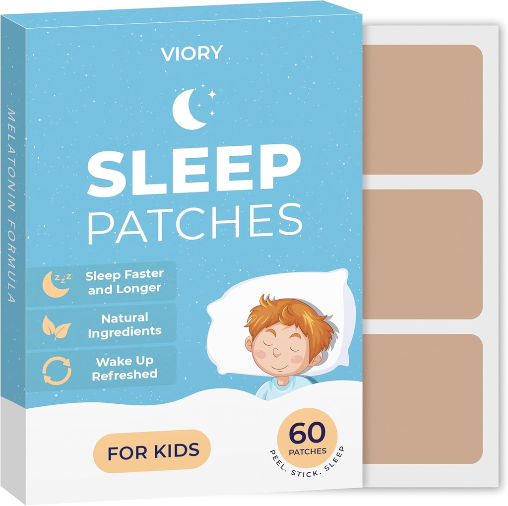 VIORY 60 Sleep Patches for Kids Extra Strength - Fast Acting, 100% Natural Ingredients, Skin-Friendly & Easy to Apply Sleep Stickers for Boys