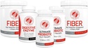 Silver Fern Brand 60 Day Digestive System Reboot Kit - Gut Health Care & Support - Probiyotik, Fiber & Digestive Enzymes