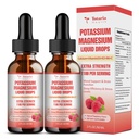 Potasyum Magnezyum Tamamı Sıvı Merdivenler - Yüksek Aborpsiyon Potasyum Ek Magnezyum, Kalsiyum, D3 K2, Vegan, Non-GMO Potasio Support Leg Cramps, Bone, Muscle - 4 Fl oz