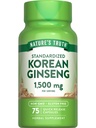 Nature's Truth Korean Ginseng Capsules | 75 Count | Standartlaştırılmış Tür | Non-GMO & Gluten Free Supplement Supplement