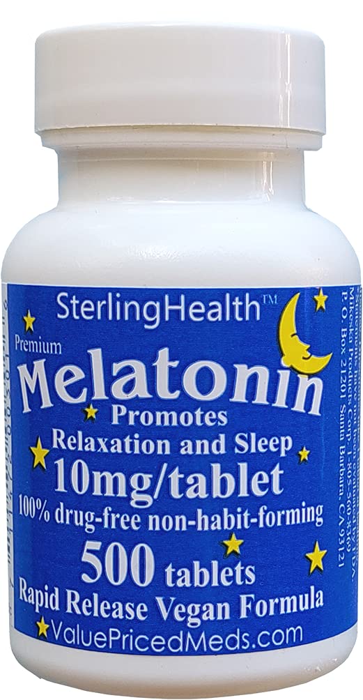 Melatonin 500 sayı 10 mg Quick Dissolve Vegan Super Strength