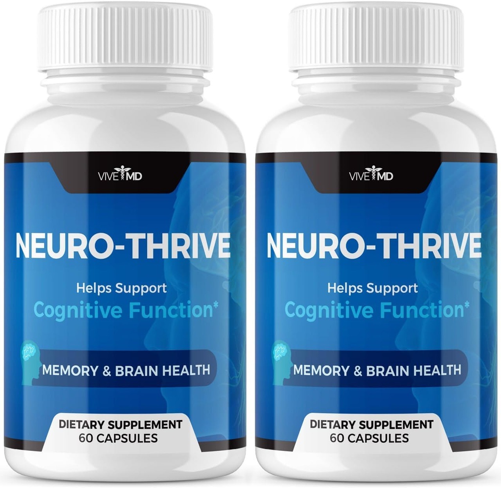 VIVE MD Nöro Thrive Beyin Tamamı - Resmi Formula - Nöro Thrive PQ, Ginkgo Biloba Extract ile Ekstra Kuvvetler için Nöro Thrive, Sibirya'nın Tedarikçisi (2 Paket)
